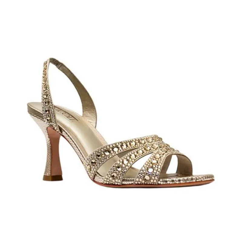 NICOLI Cosoria Strap Sandals 8.5cm Women's Gold-2