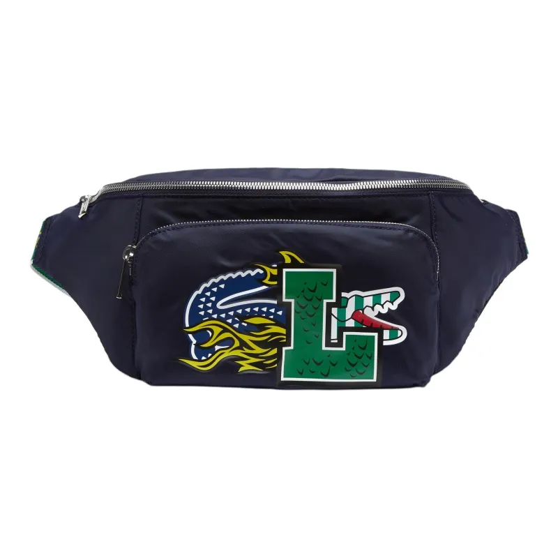 LACOSTE Polyester Fanny Pack Sling Bags Regular Unisex Navy Blue-0