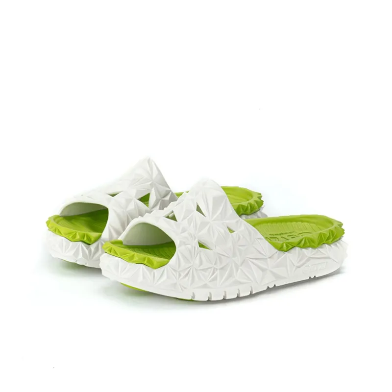 OETZI EVA Slip Resistant Odor Resistant Slide Slippers Unisex White & Green-1