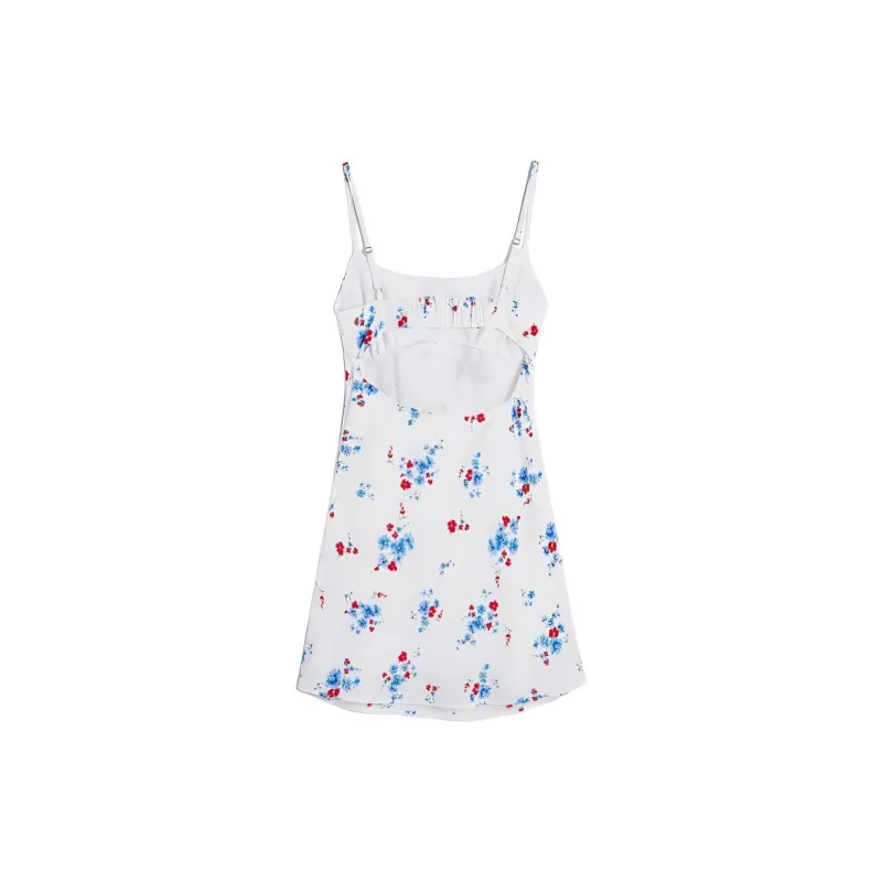 Hollister SS24 Slip Dresses Women's White Base Pattern-1