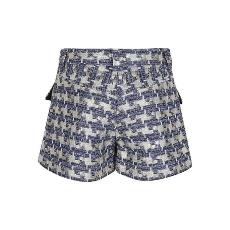 IRO NIGHT Tyana Lurex Tweed Mini Shorts-1