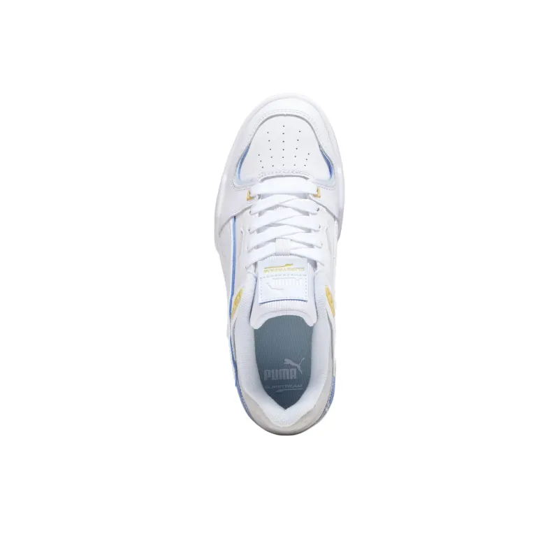 PUMA Slipstream Anti Slip Wear Resistant Low Top Skateboard Shoes Unisex White Blue Yellow-3