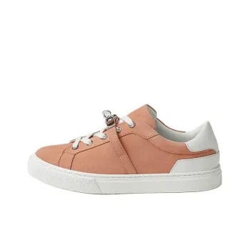 HERMES Low Top Skateboard Shoes Women's Nude Pink