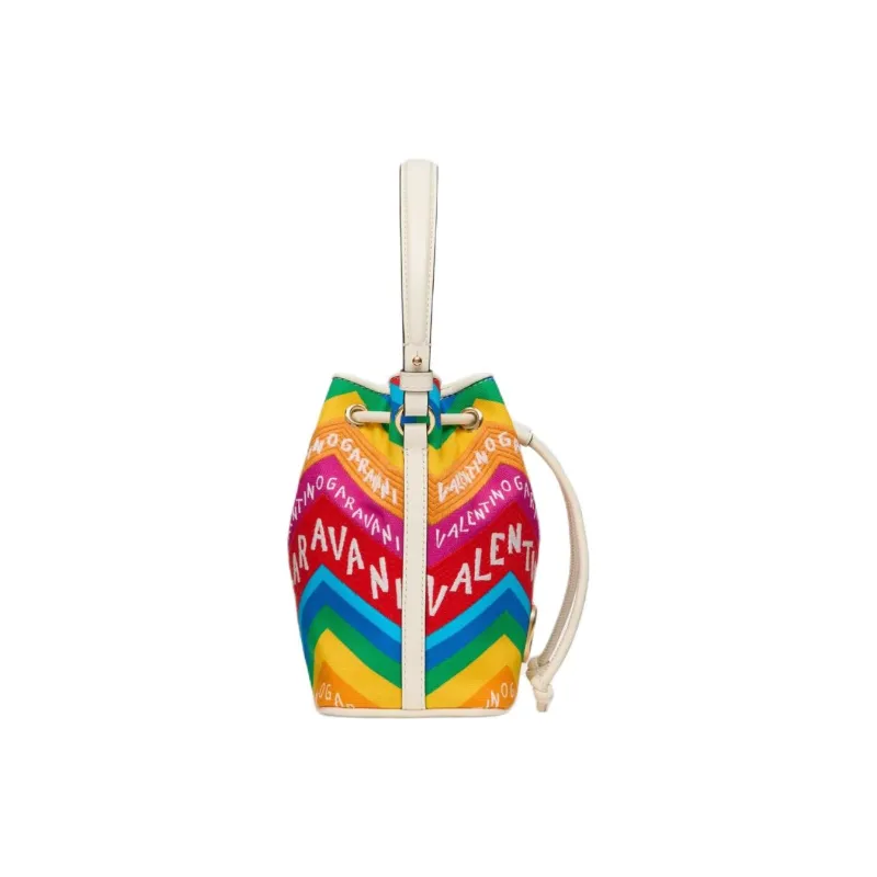 Valentino GARAVANI Canvas Bag, Bucket Bag, Handbag, Shoulder Bag, Crossbody Bag Mini Women's Multicolor-2