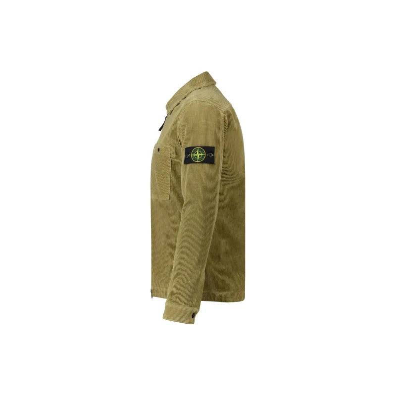 STONE ISLAND Logo Patch Corduroy Overshirt-2