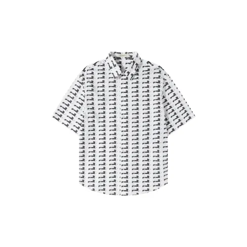 GF Ferré Shirts Unisex White Floral Pattern