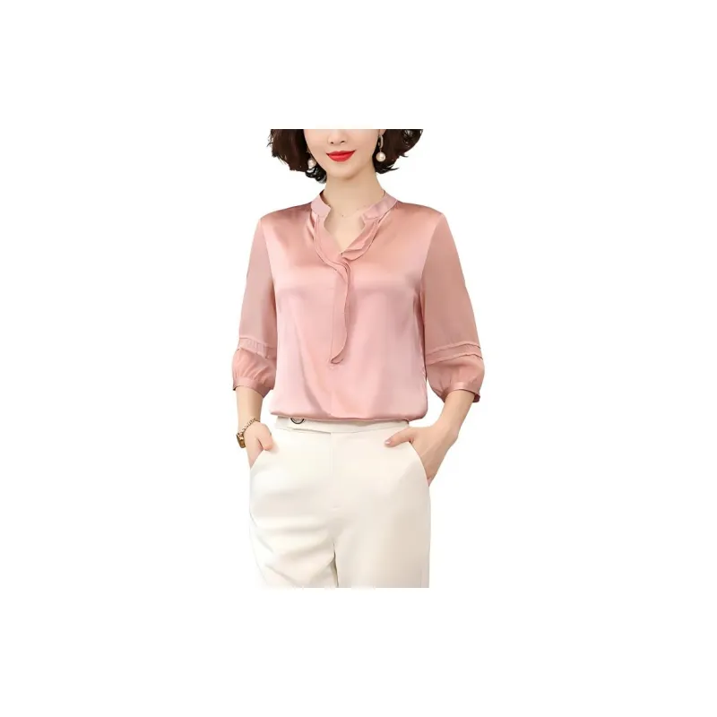 Yi Mengyuan Satin Silk Shirt Women's-10