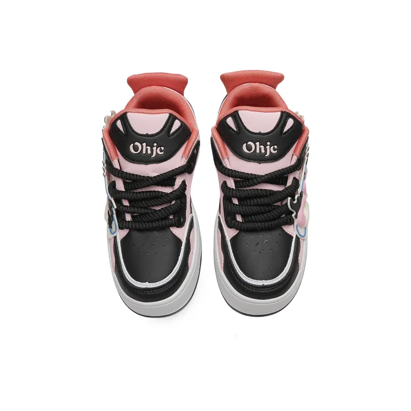 OHJC Slip-Resistant Cushioning Abrasion-Resistant Low-Top Skateboard Shoes Women's-17