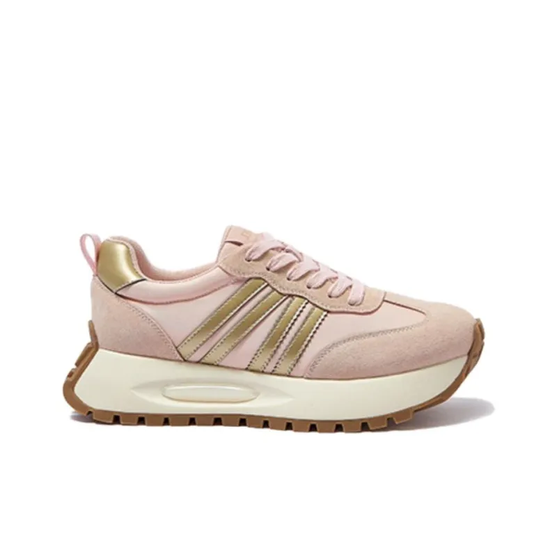 CAMEL Durable Breathable Low Top Casual Running Shoes Women's Pink Gold-1