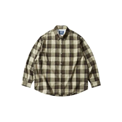 NOTHOMME BLUE Shirts Unisex Yellow Green Plaid