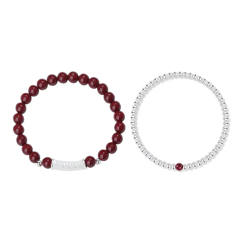 FUSSEM Cinnabar Jade Bracelets Women's-0