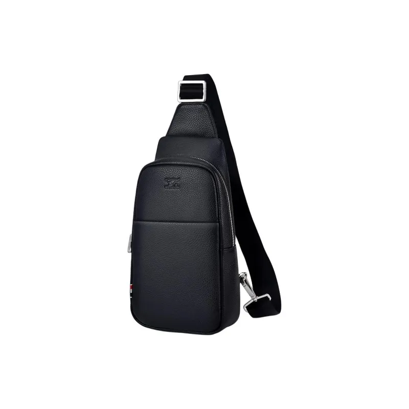 SEPTWOLVES Cow Leather Crossbody Bag Sling Bag Regular Men's Black-2