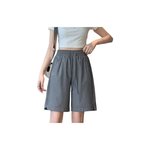 Muzi Casual Shorts Women's Medium Gray