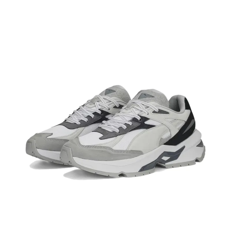 PUMA Nano Cushioning Anti Slip And Wear Resistant Low Top Running Shoes Women's Gray Black-2