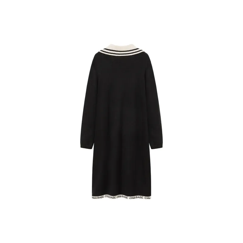 CHUU Long Sleeved Dresses Women's Black-1