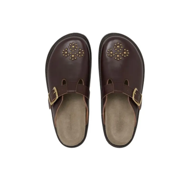 Hender Scheme Closed Toe Slippers Women's Dark Brown-3