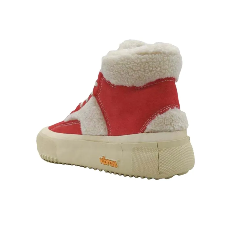 BRANDBLACK High-Top Skateboard Shoes Women's Red-2