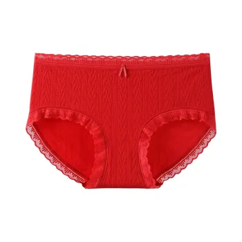 MADALLO Underpants Women's 1 Pack Red Twisted Style