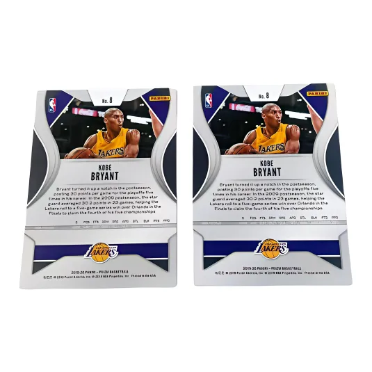 PANINI 19 20 Lakers Kobe Prizm Base Combination Player Card Product Access Sports Cards 2 Pcs-1