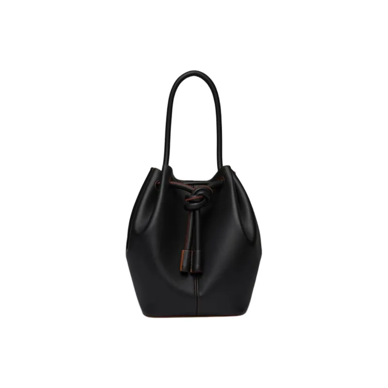 NANUSHKA Fabric Made Of Polyurethane One Shoulder Handbags Medium Size Women's Black & Tan-0