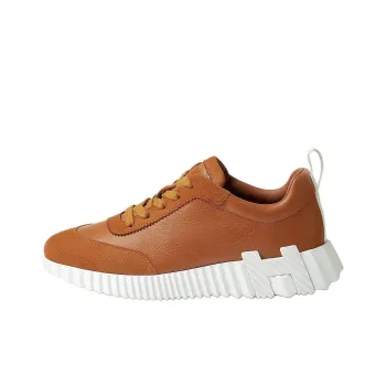 HERMES Bouncing Low Top Casual Shoes Women's Brown