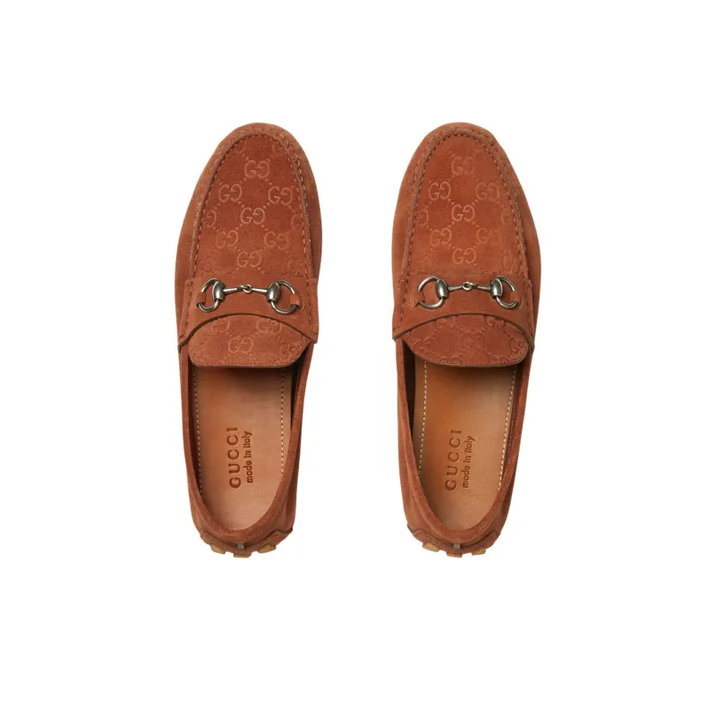 GUCCI Horsebit Beanie Shoes Men's Brown-3