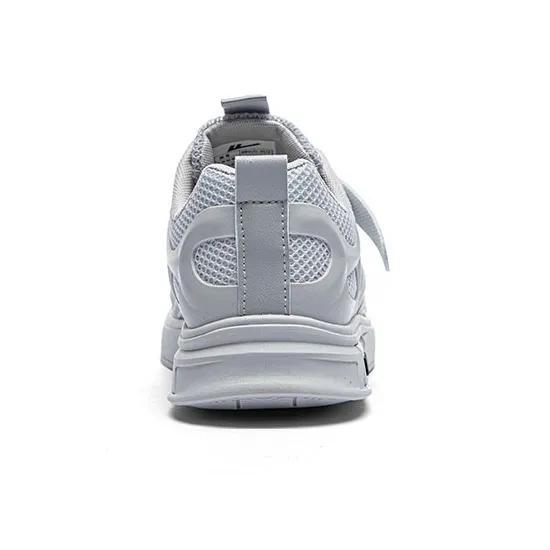 Warrior Mesh Surface White Sneakers Lightweight And Breathable Low Top Skateboard Shoes Men's Gray-2