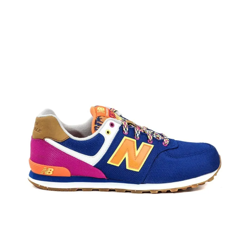 New Balance 574 Shoes For Blue/Orange Women's-1