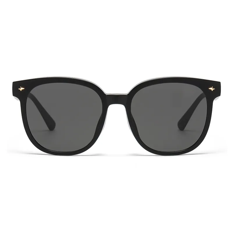Prsr Plate Frame Round Sunglasses Unisex-4
