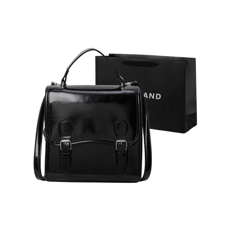 PINK·LAND PU Double Shoulder Handbag Women's Silver White/Burgundy/Black-18