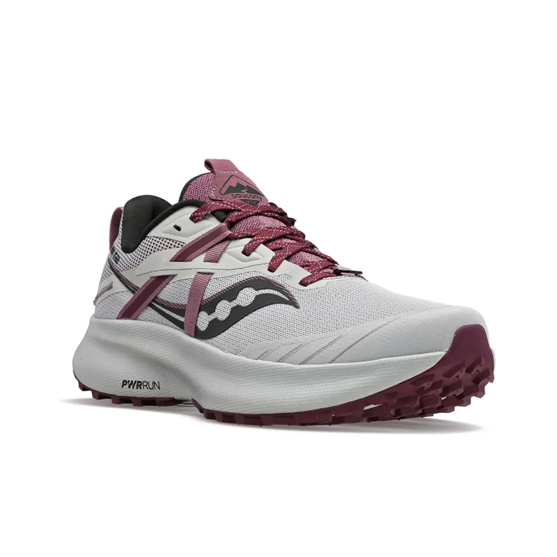 Saucony Ride 15 Abrasion Resistant Low Top Running Shoes Women's Gray Red-2