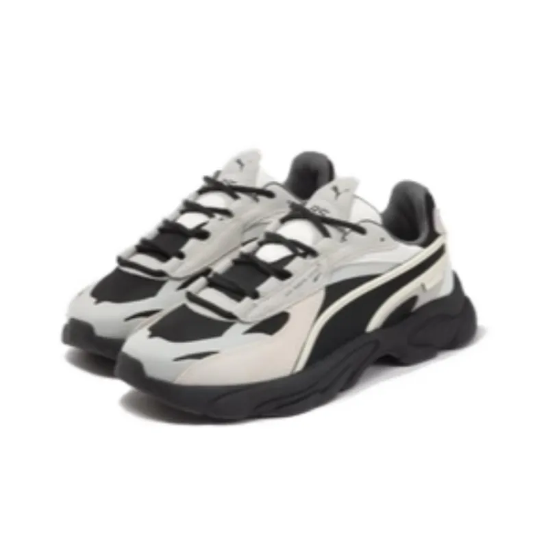 PUMA Rs Connect Cushioning Low Top Chunky Sneakers Unisex Black White Gray-2