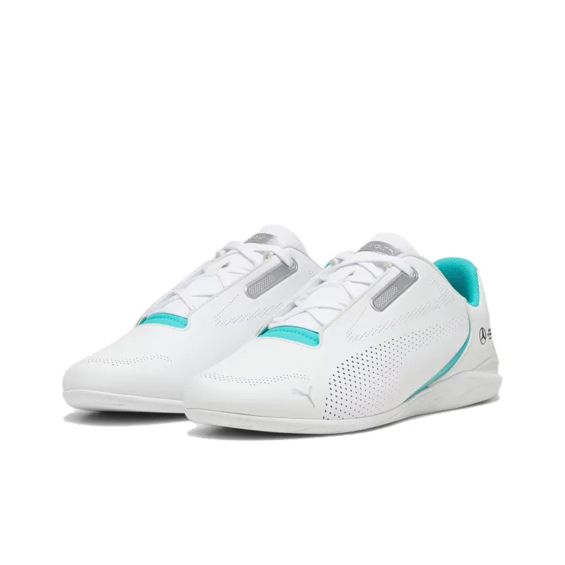 PUMA Mercedes Amg Anti Slip Wear Resistant Low Top Running Shoes Unisex White Green-2