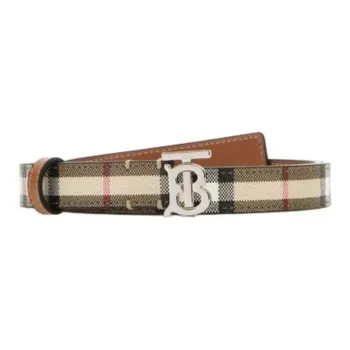 Burberry Brand Logo Leather Belts Women's Brown