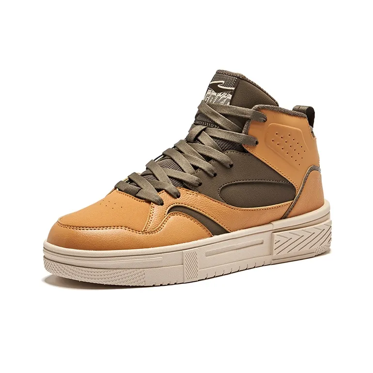 Erke Battery Panda-Planet Panda Durable Breathable Low-Top Skateboard Shoes Men's Caramel Yellow Brown Coke Brown-2