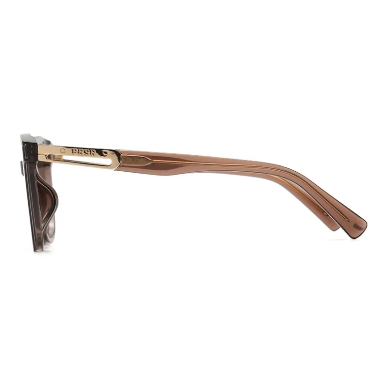 Prsr Plate And Metal Round Sunglasses Unisex-5