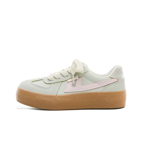 WARRIOR Canvas Shoes Women's Low-Top Green Pink