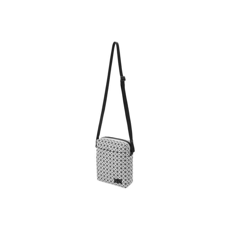 ISSEY MIYAKE Polyurethane Shoulder Bag Crossbody Bag Unisex Silver-1