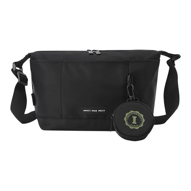 SEM/R Nylon Fabric Crossbody Bag Small Size Unisex White Green Tones Khaki Black.-7