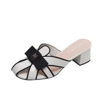 Mulinsen Stitching Metal Slip Resistant Abrasion Resistant Wrap toe Slippers Women's