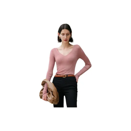 Roselingling Sweaters Women's Pearl Pink