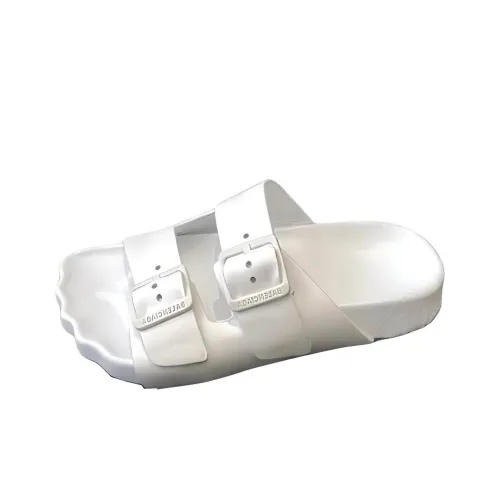 Balenciaga Abrasion-Resistant Slide Slippers Women's White