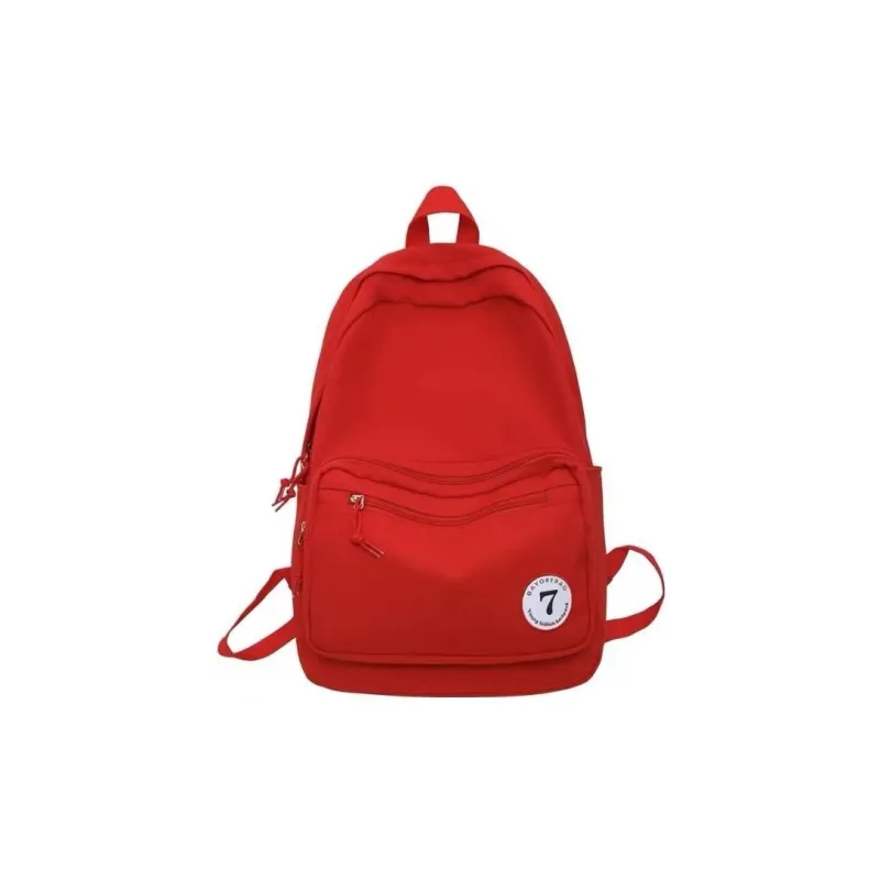GEERDUN Nylon Backpack Regular Unisex Black/White/Red/Yellow-3