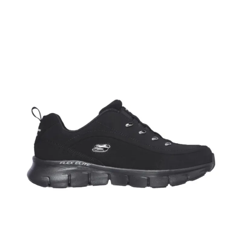 Skechers Synergy Anti Slip Wear Resistant Low Top Running Shoes Women's Black-1
