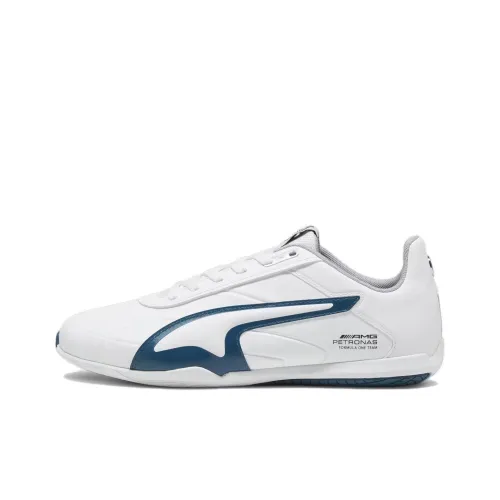 PUMA Mercedes Amg Petronas Motorsport Tune Cat Anti Slip Wear Resistant Low Top Training Shoes Men's White