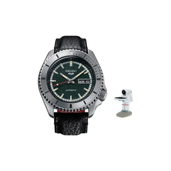 SEIKO 5 SPORTS Collection Automatic/Manual Mechanical Movement Leather Watch Bands Watch Men's Watches Green Dial