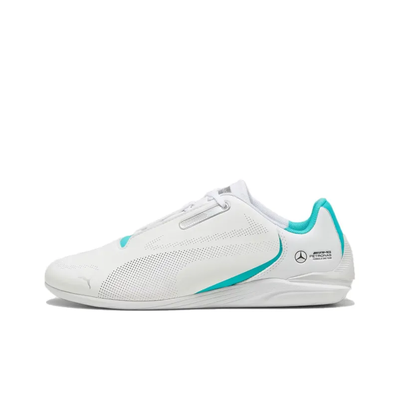 PUMA Mercedes Amg Anti Slip Wear Resistant Low Top Running Shoes Unisex White Green-0