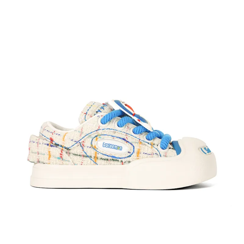 Ouder Smiler Open Ended Laugh Collection X Doraemon Anti Slip Wear Resistant Low Top Skateboard Shoes Unisex Ecru-2