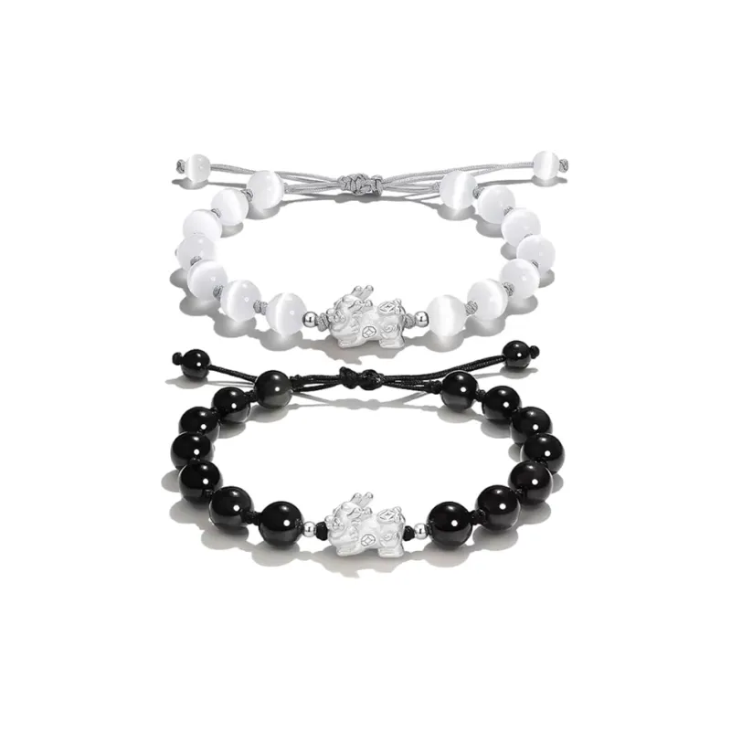 JUICY GRAPE Colored Glaze Jade Bracelets Unisex-3