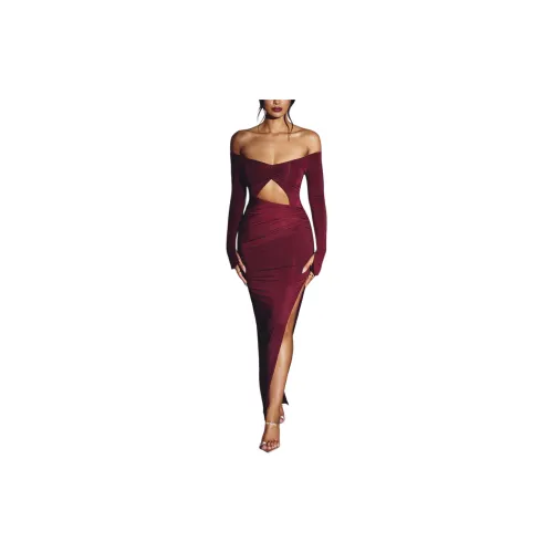 OH POLLY Long-Sleeved Dresses Women's Wine Red